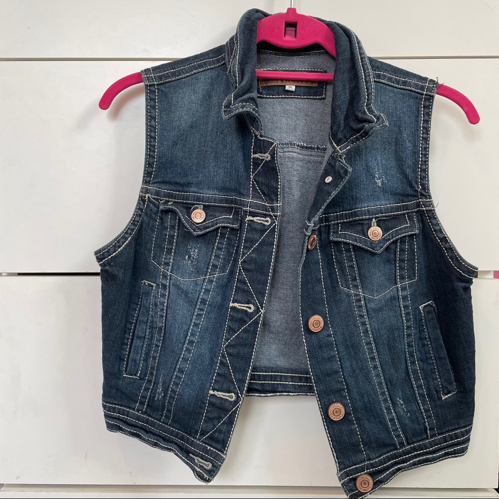 Wildflower Denim Vest
